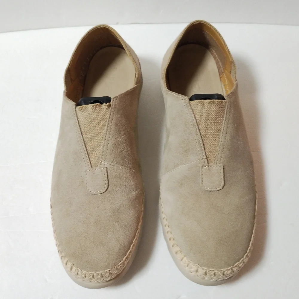 The Flexx Women's Tan Nomad Suede Leather Slip-on Shoes Sneakers Size 10